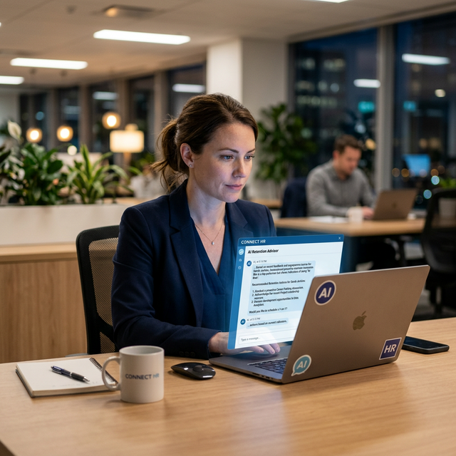 AI assistant helping with HR tasks