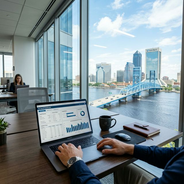 BlueWave HR payroll dashboard for Jacksonville businesses